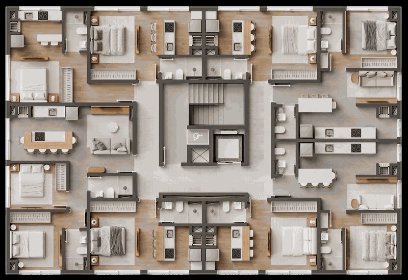 Nalu Campeche — 2º pavimento — lofts com mezanino